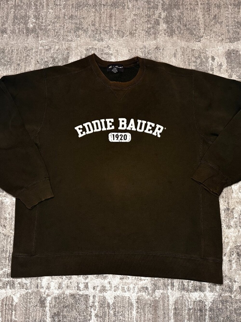 Vintage Faded Eddie Bauer Spell Out Distressed Crewneck Sweatshirt Men's XL Tall